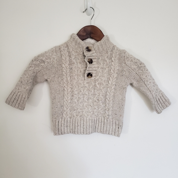 Cat & Jack Other - 🌞SOLD🌞 Cat & Jack Cable Knit Fisherman Sweater Pullover Size 18 Month Oatmeal